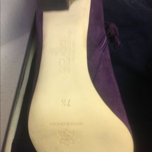 Purple Suede Shoe Boots